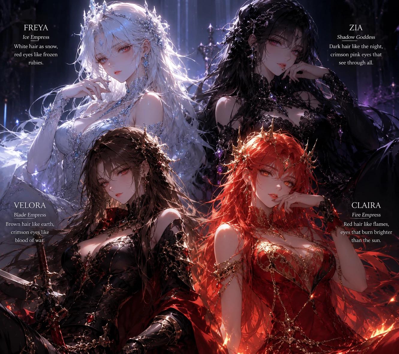 4 obsessive Empresses ( Freya, Zia, Velora, Claira ) thumbnail
