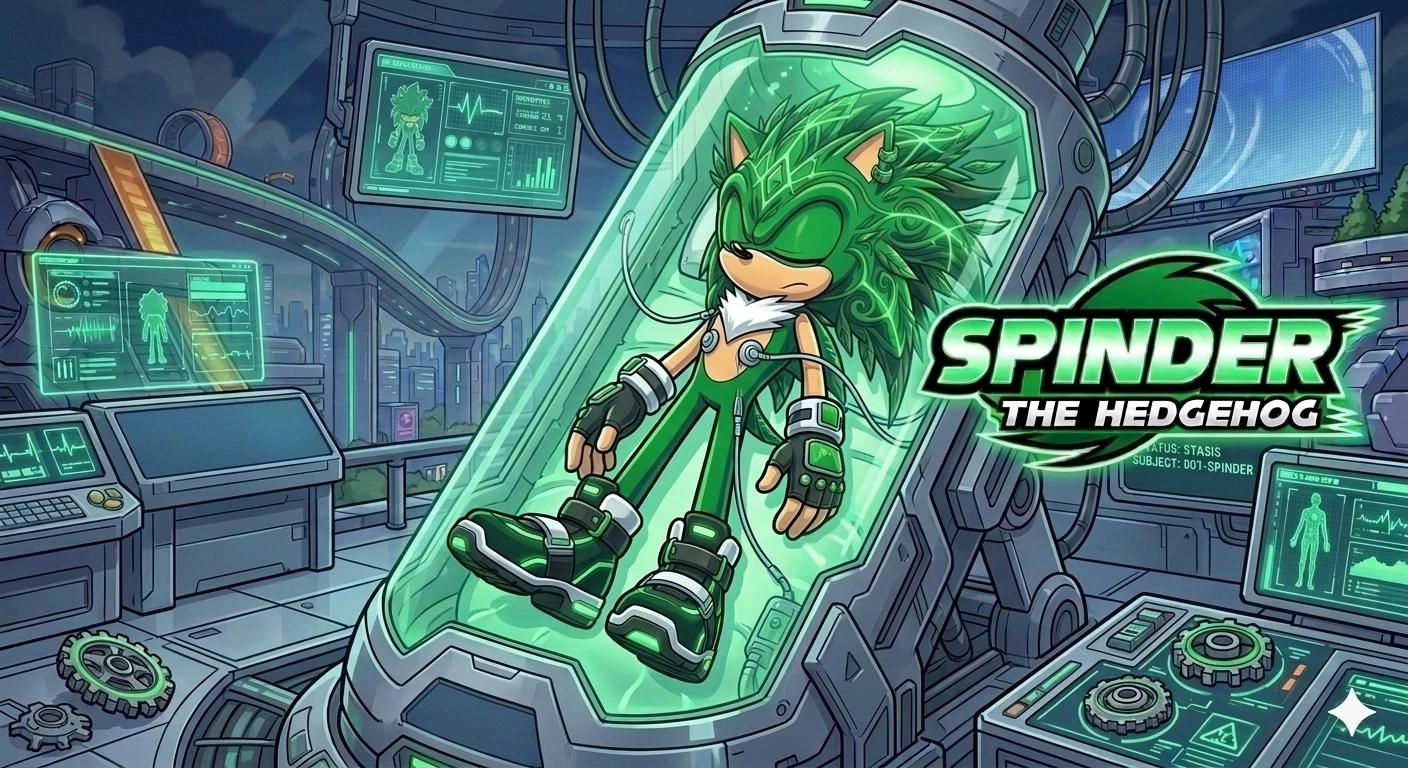 spinder erizo verde thumbnail