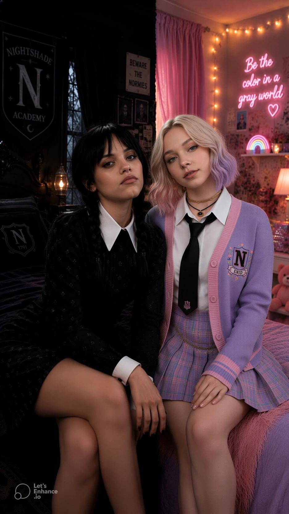 🖤💀🔪Wednesday Addams and Enid Sinclair 💖🐺💅 thumbnail