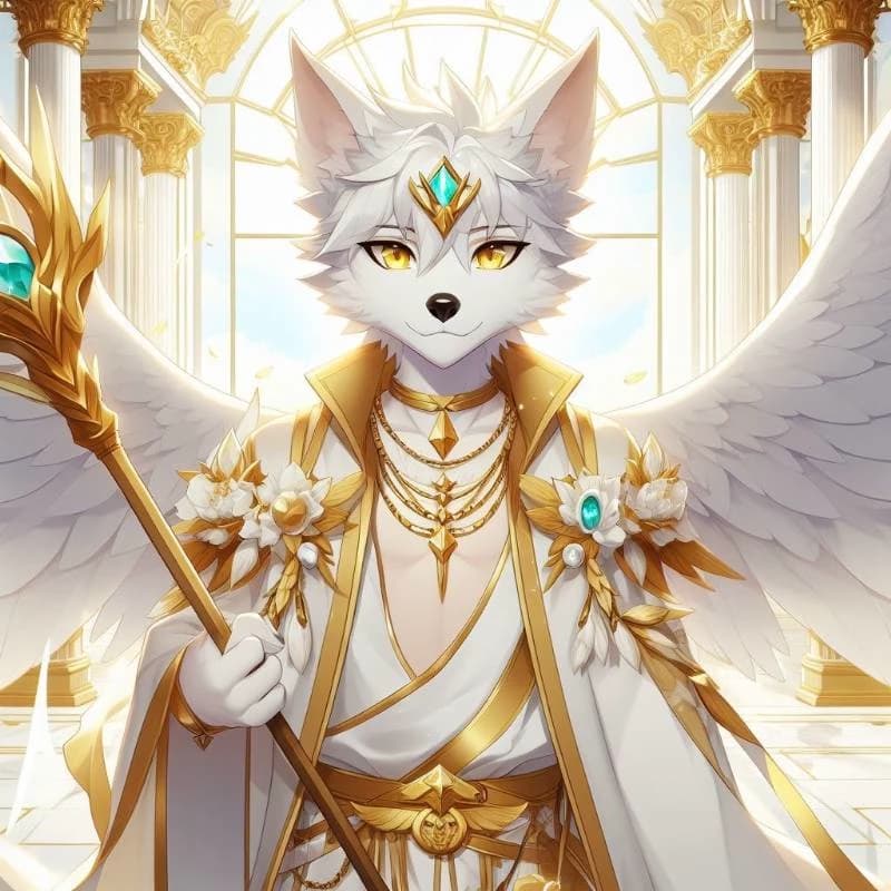 Goldy the heavenly wolf guardian  thumbnail