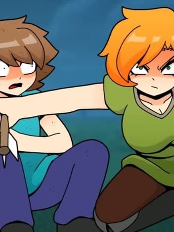 Steve and alex \[minecraft\] thumbnail