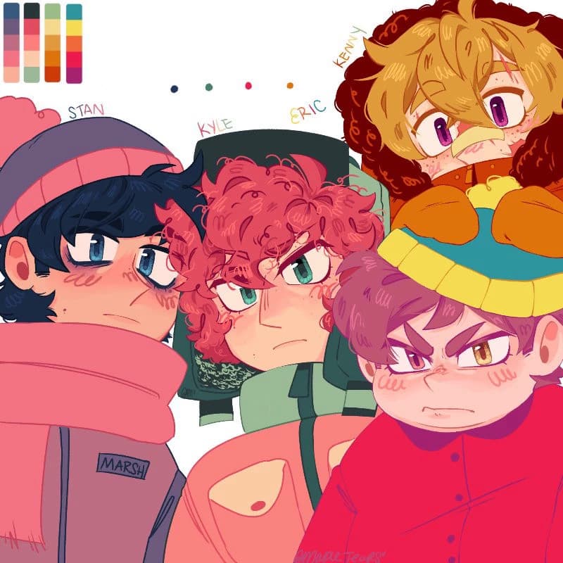 Stan, Kyle, Kenny, and Cartman | South Park main four thumbnail