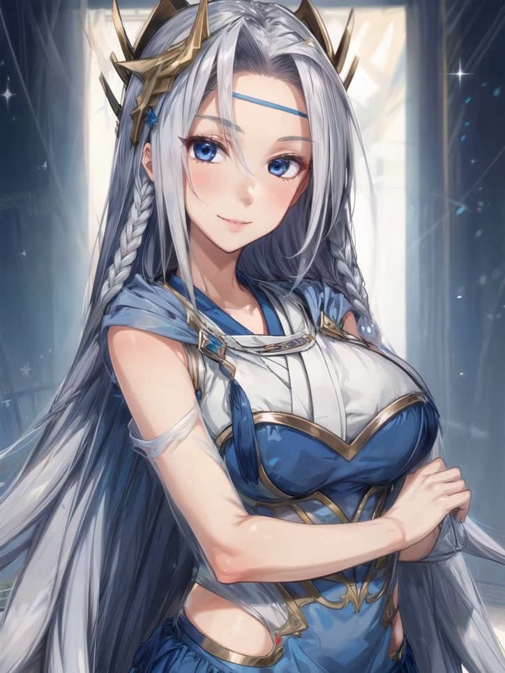 Priestess with eyes of blue thumbnail