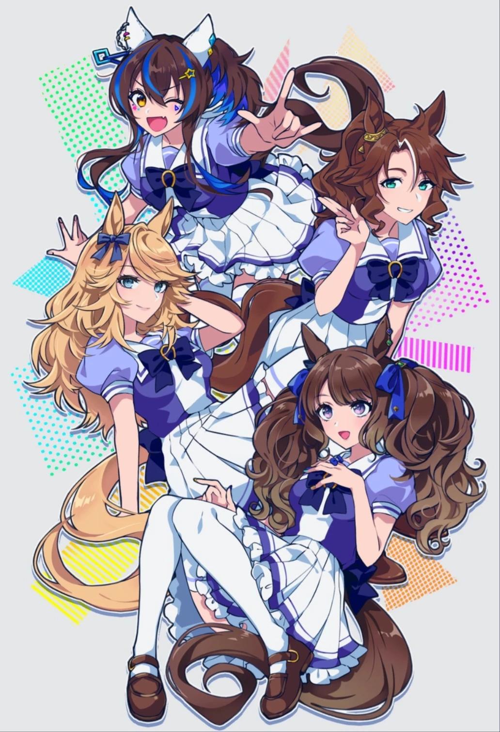 Tosen Jordan, Gold City, Daitaku Helios, Mejiro Palmer (your aunties and mother) thumbnail