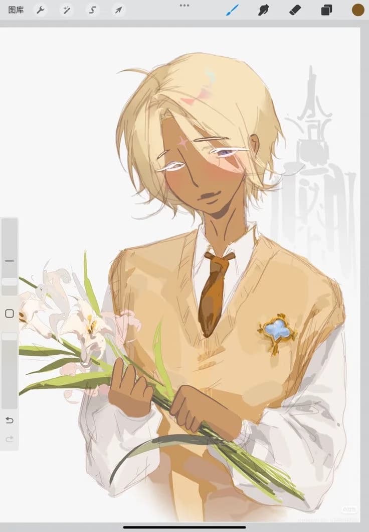 Pure vanilla cookie (another school AU but it’s a new student) thumbnail