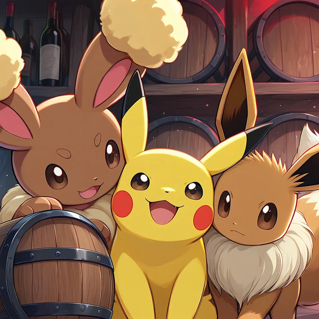 Buneary, Eevee, Pikachu thumbnail