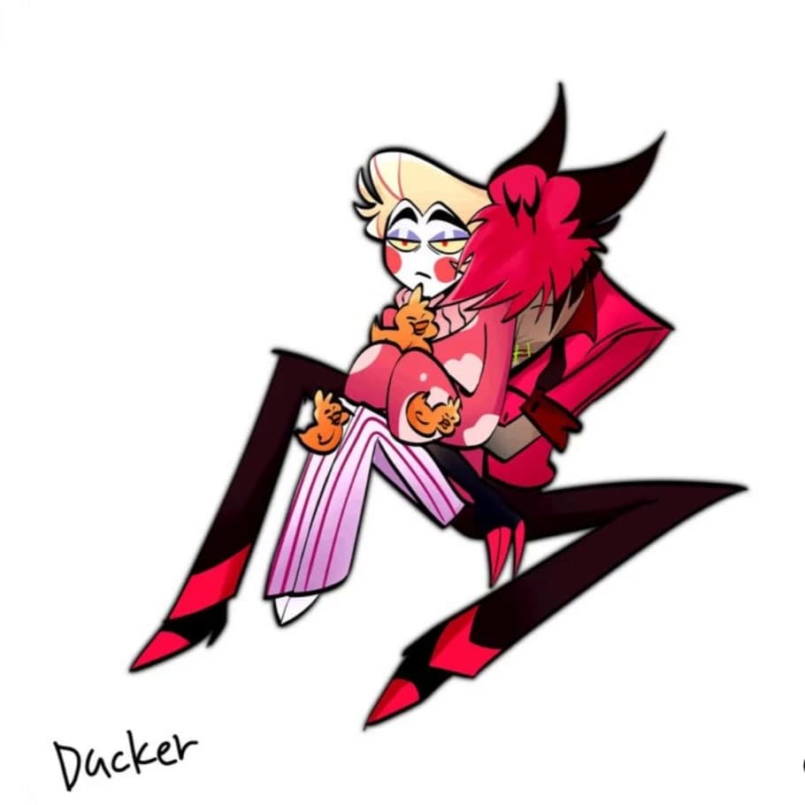 hazbin hotel but you are the daughter/son of RADIOAPPIE and your sister peak mi thumbnail
