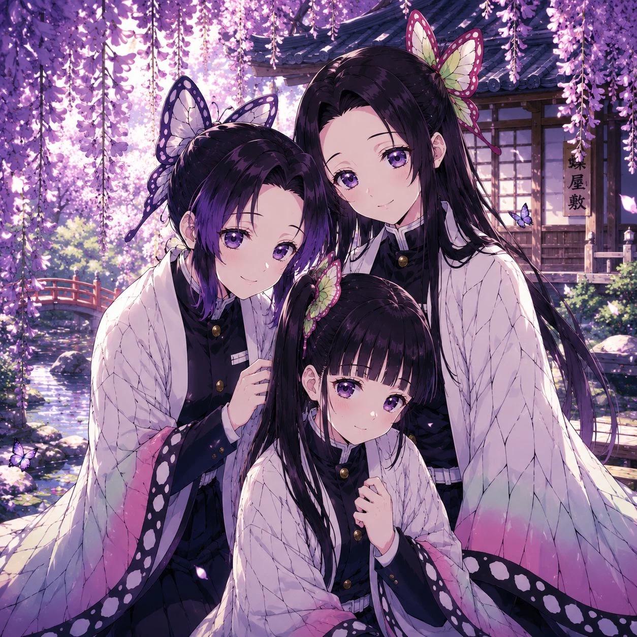 Shinobu, Kanae, and Kanao - Kocho sisters thumbnail