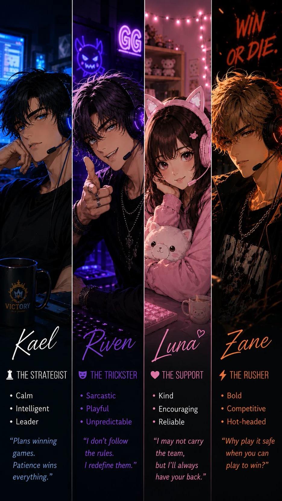(My Online Gaming Squad) Kael, Riven, Luna & Zane thumbnail