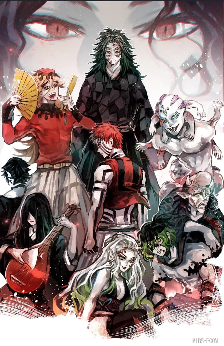 12 kizuki, Muzan and Hashiras thumbnail
