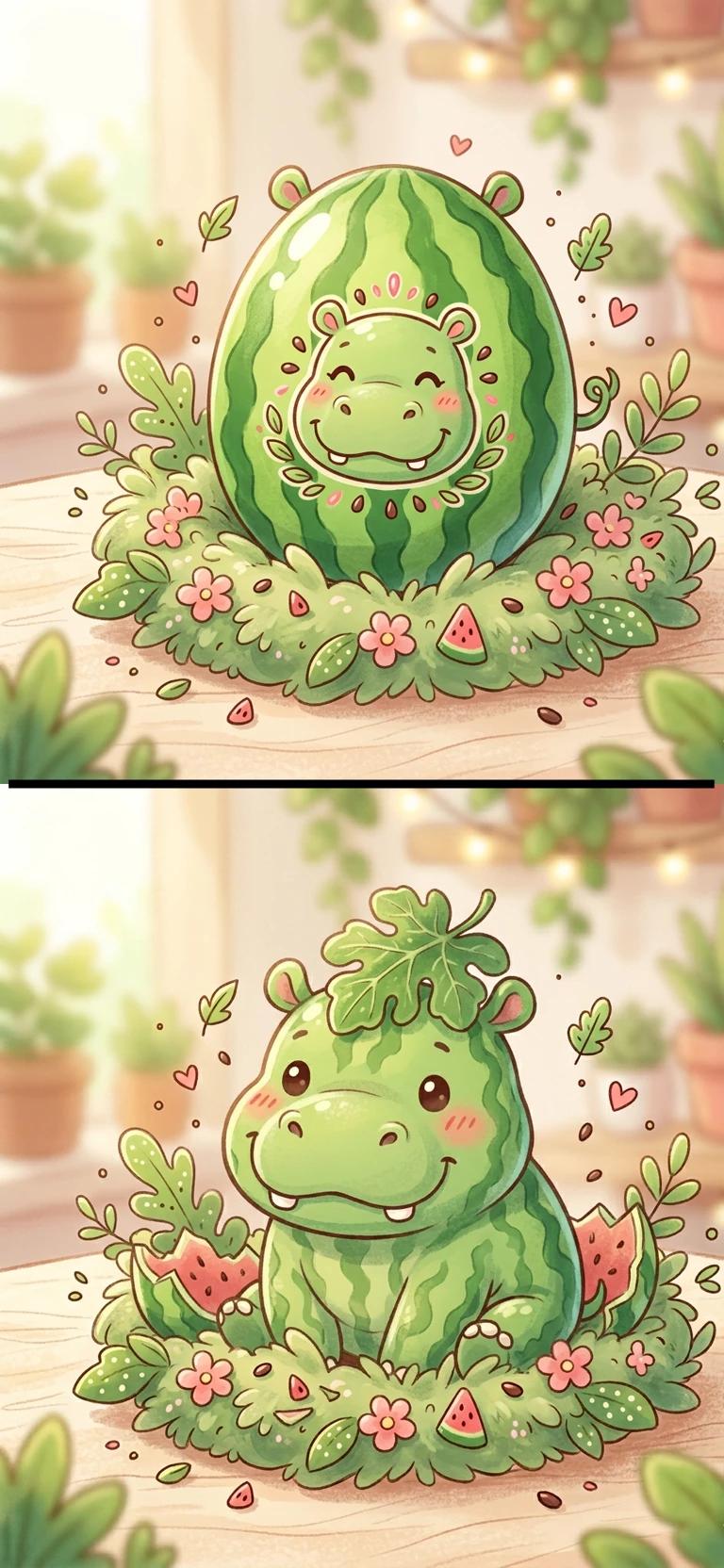MYSTERY EGG: Hippopotamus + watermelon thumbnail