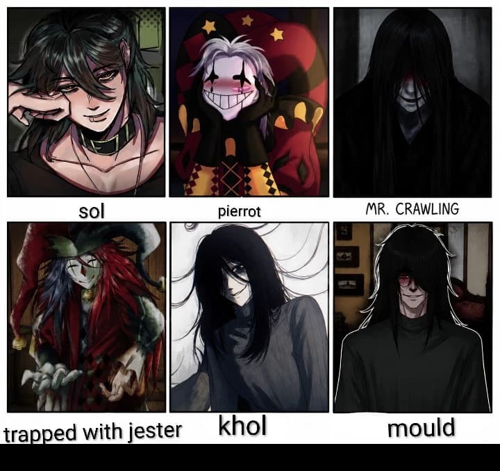 Khol, sol, Mr. Crawling, mould, pierrot, trapped with jester  thumbnail