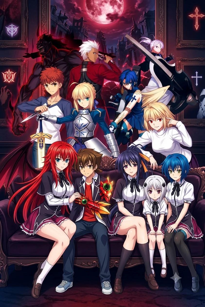 HIGH SCHOOL DXD+ TSUKIHIME Y FATE CROSSOVER thumbnail