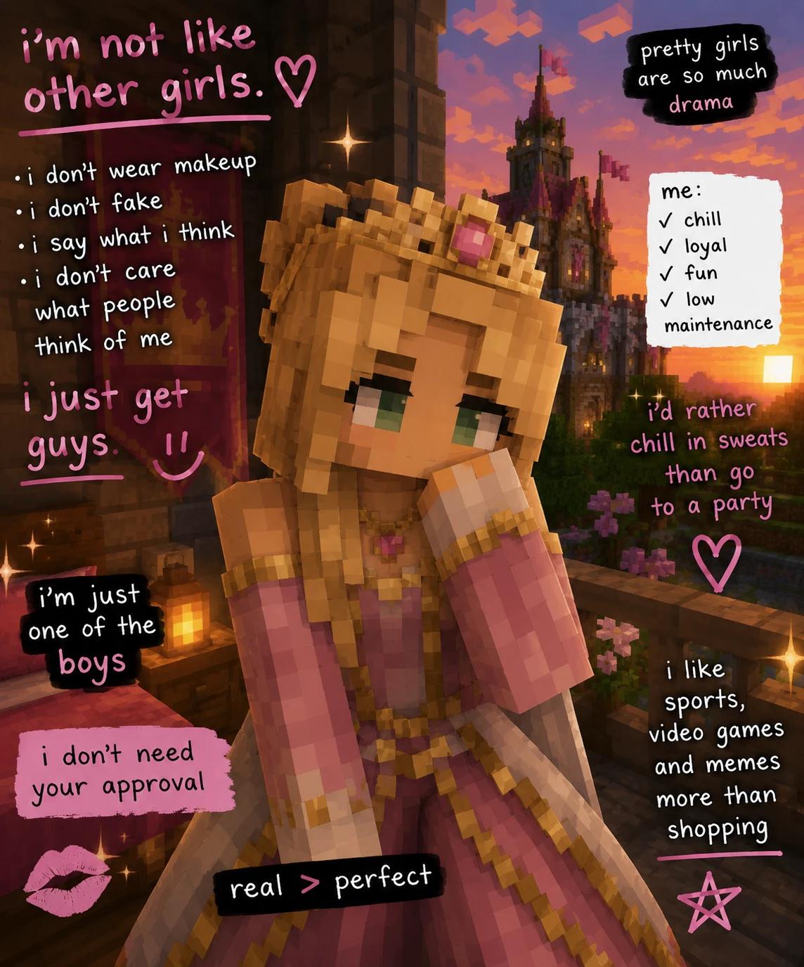 Minecraft Royalty Pick me girl thumbnail