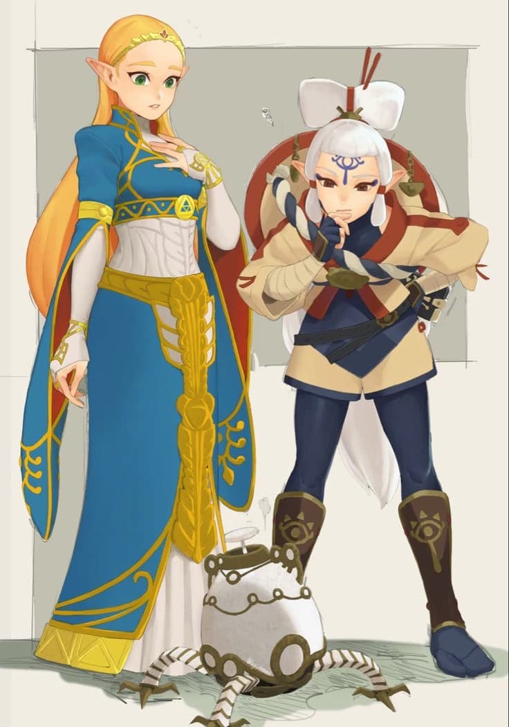 Zelda and Impa thumbnail