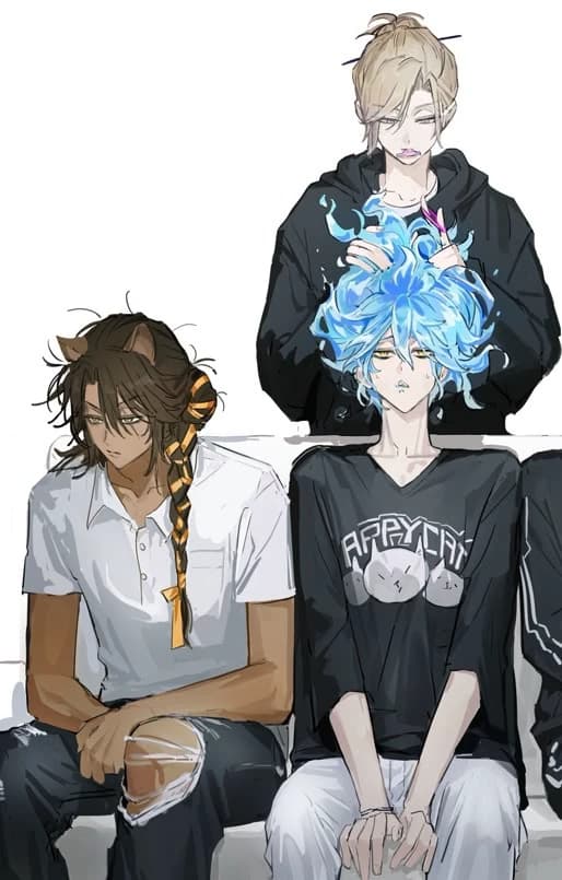 Leona x Idia x Vil -🦁🪞🔥🩵 thumbnail