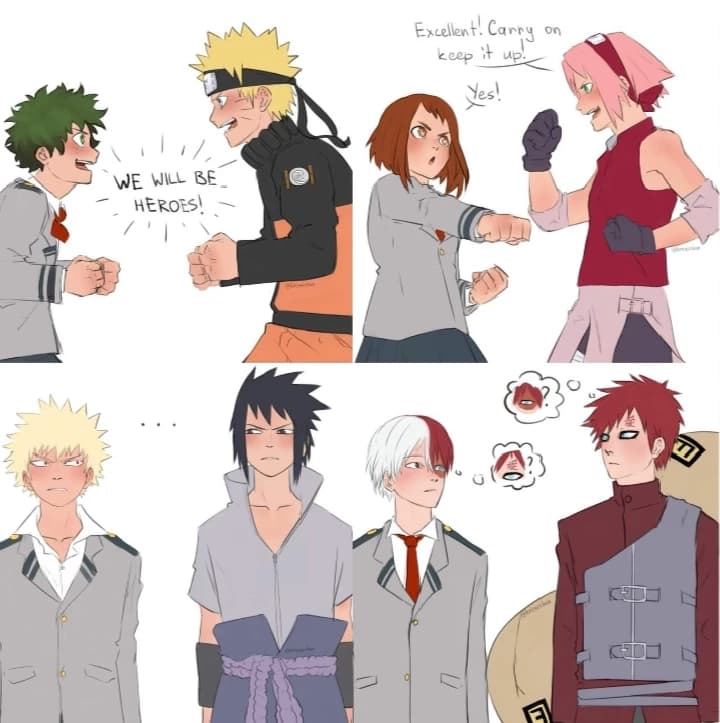 Naruto and Mha thumbnail