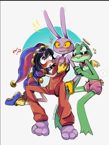 Digital Circus * Love triangle (Jax, Pomni y Ribbit)💞 thumbnail