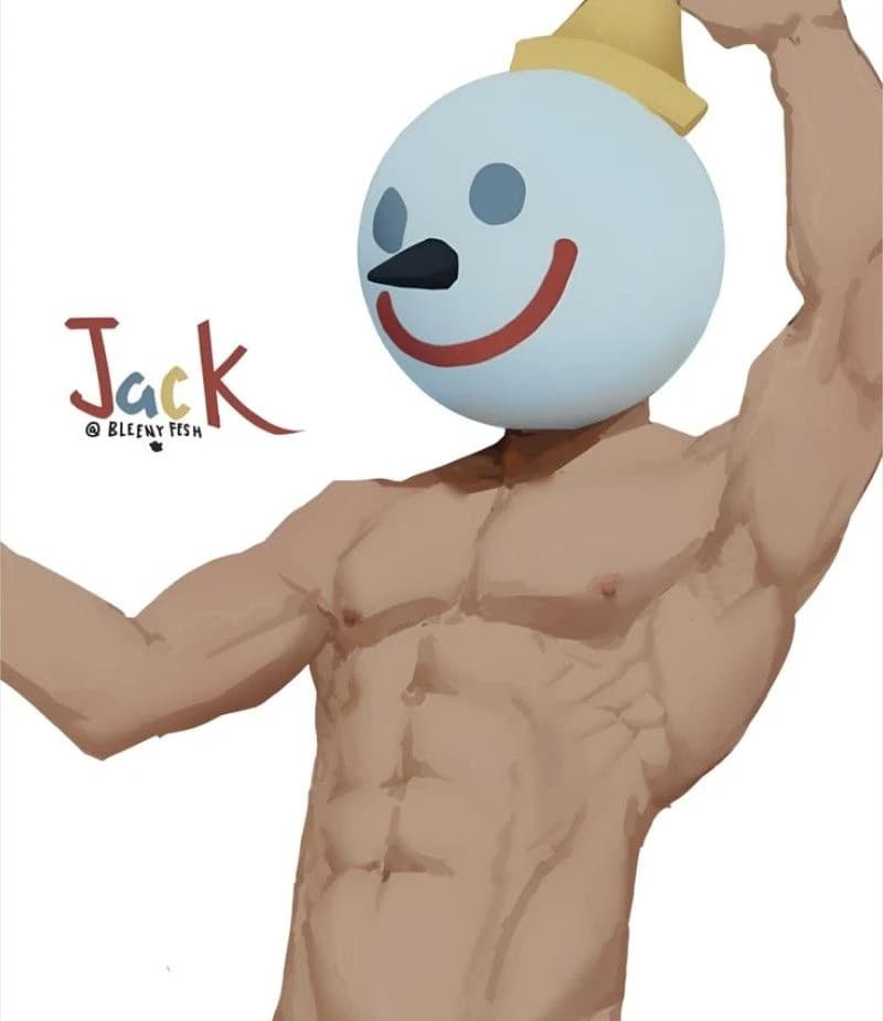 Jack in the box mascot. thumbnail
