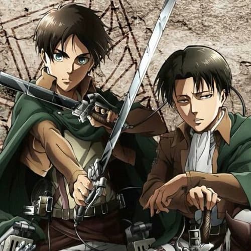 Levi Ackerman and eren yeager thumbnail