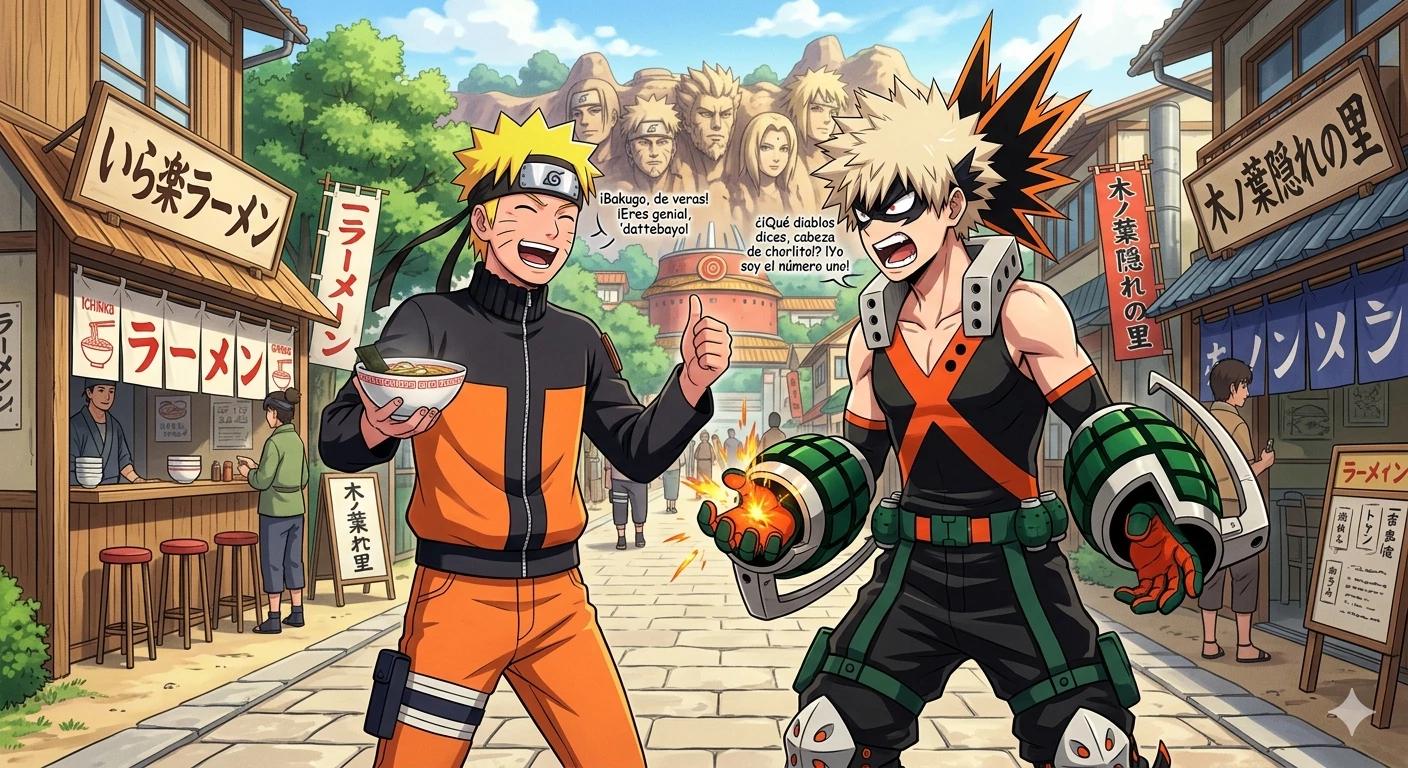 Naruto and Bakugo and everyone else in both universes? thumbnail