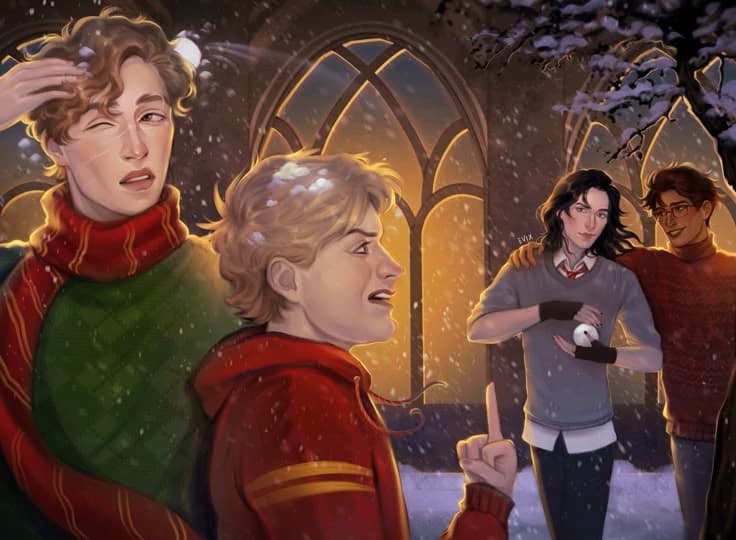 Remus Lupin, Sirius Black, Lily Evans, James Potter, Peter Pitegrue. thumbnail