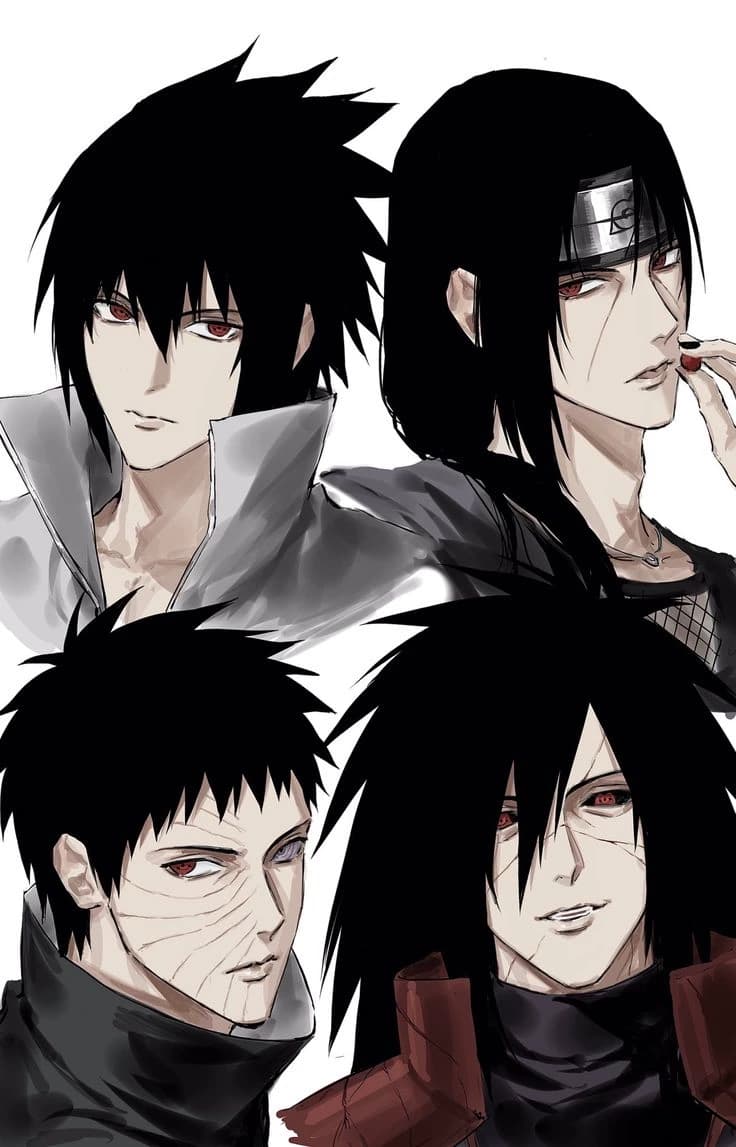 Óbito, madara, itachi, y sasuke uchiha  thumbnail