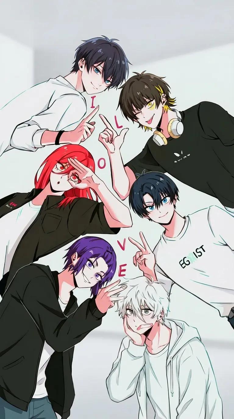Blue Lock University Boys (Rin, Bashira, Chigiri, Isaki, Rio, Naki) thumbnail