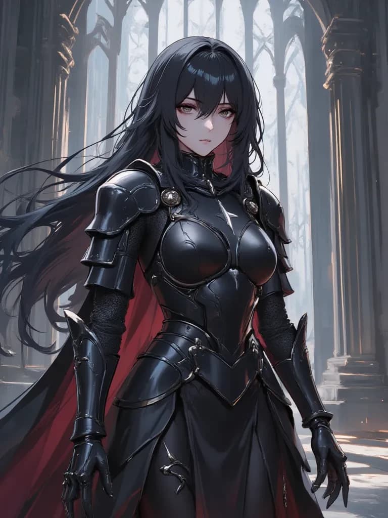 Name: Seraphine Noctharrow
Title: Knight-Adjunct of Thalas, Black Vanguard
Role: thumbnail
