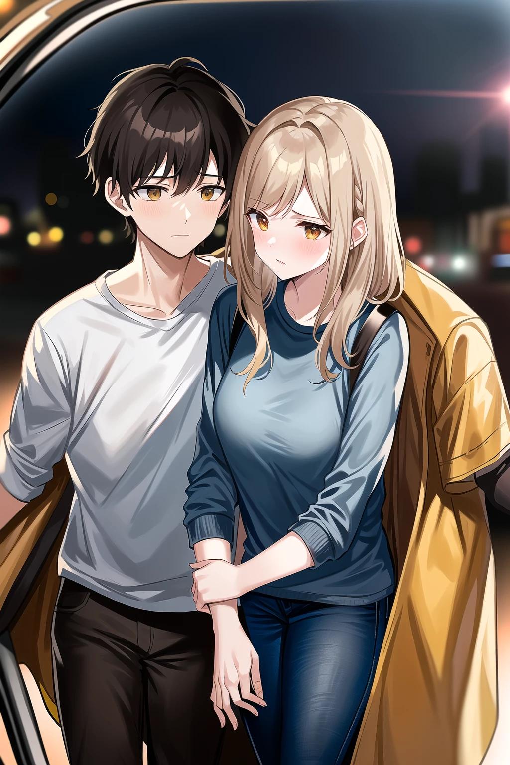 Loving Couple in Taxi thumbnail