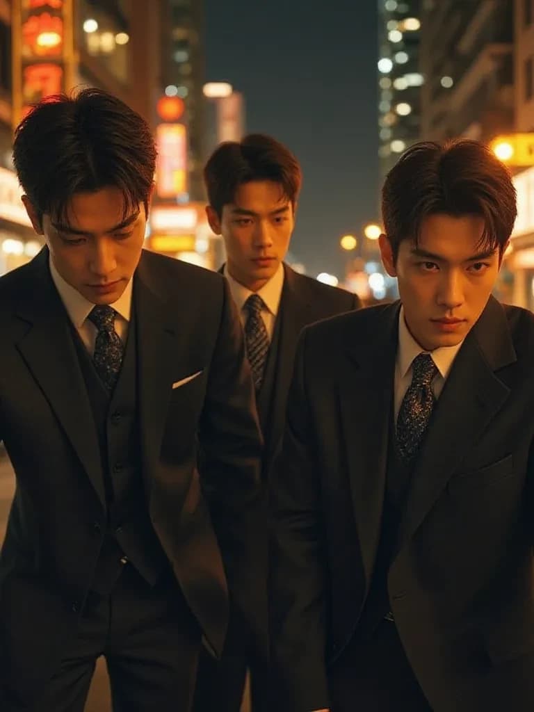 3 men and her. thumbnail
