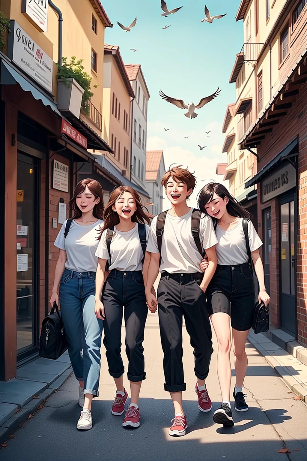 Friend group, four men and three women thumbnail