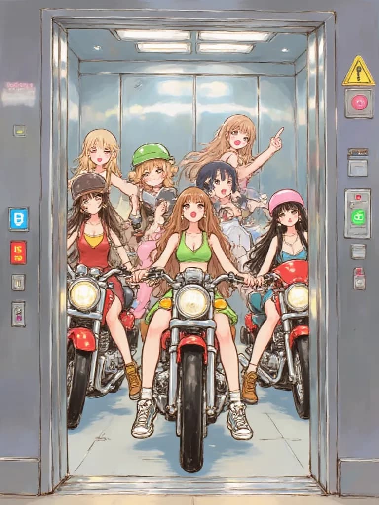 Five women motorcycle riders thumbnail