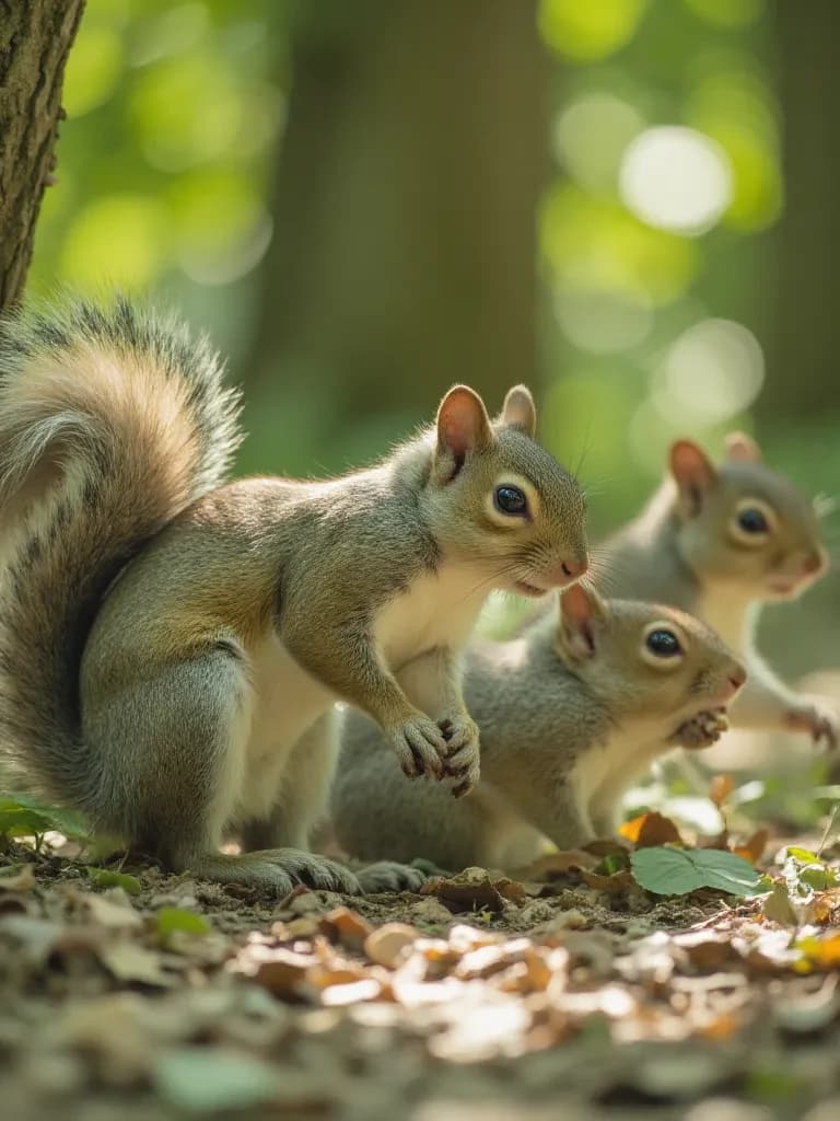 Squirrels at the park thumbnail