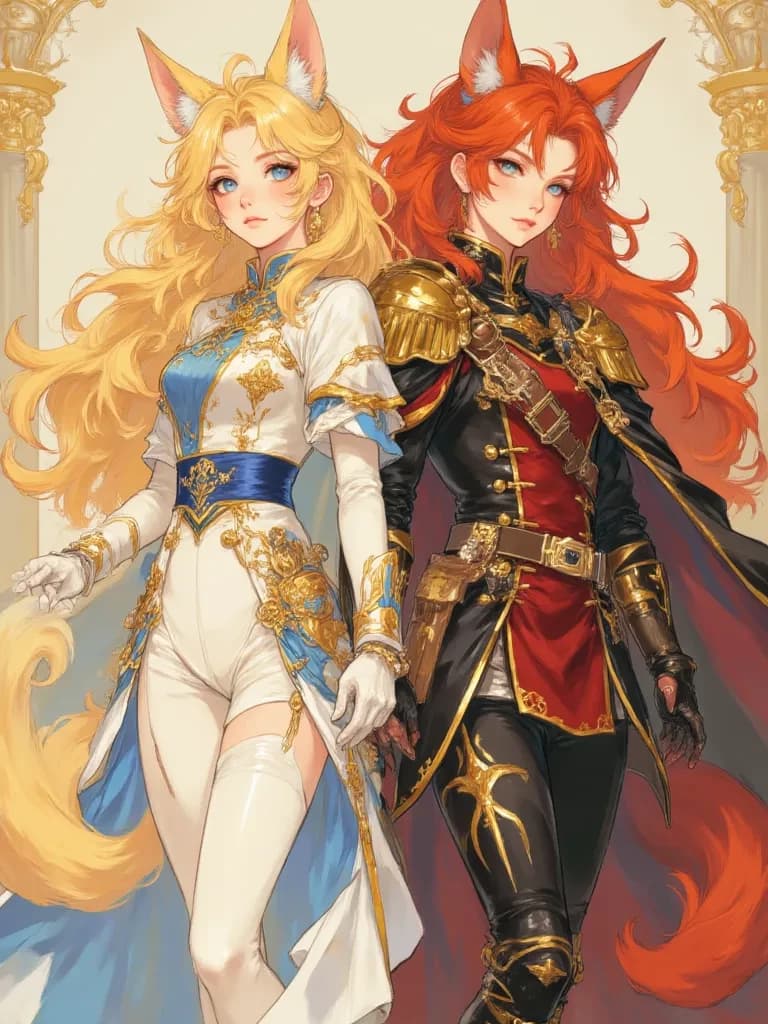 Elizabeth the redhead and Cristina the blonde thumbnail