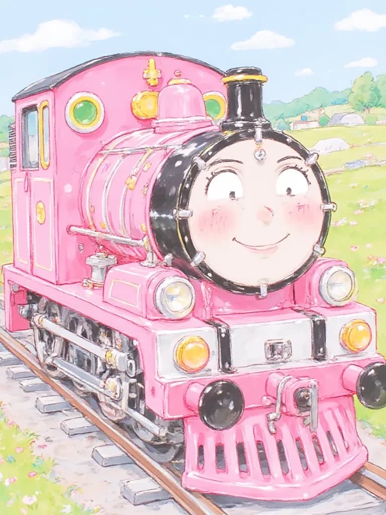 Rosie the pink engine. thumbnail