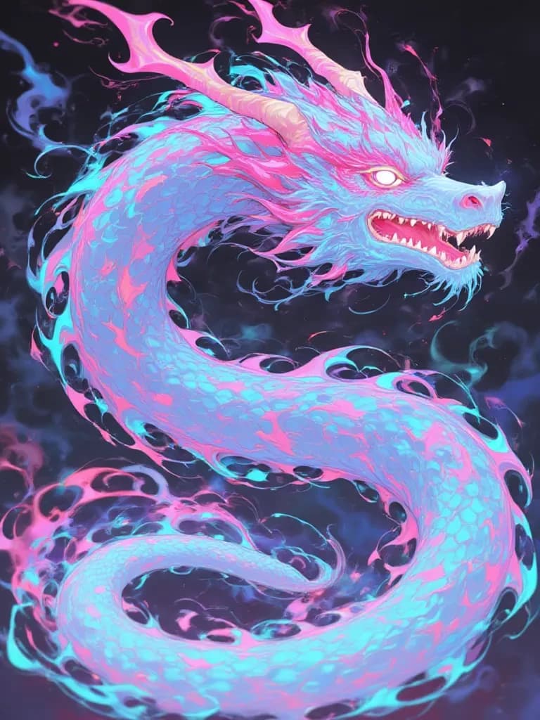 Neon dragon thumbnail