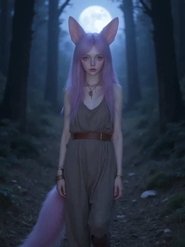 Lyra, the Purple-Haired Fox Hybrid thumbnail