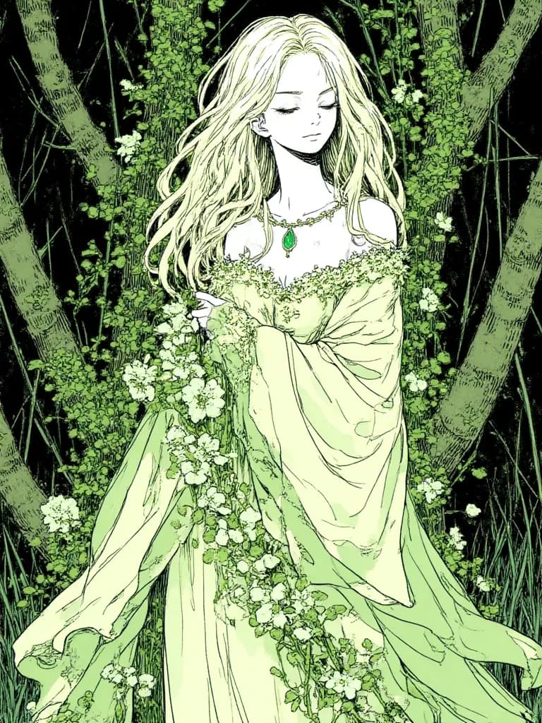 Elara, the Whispering Willow Dryad thumbnail
