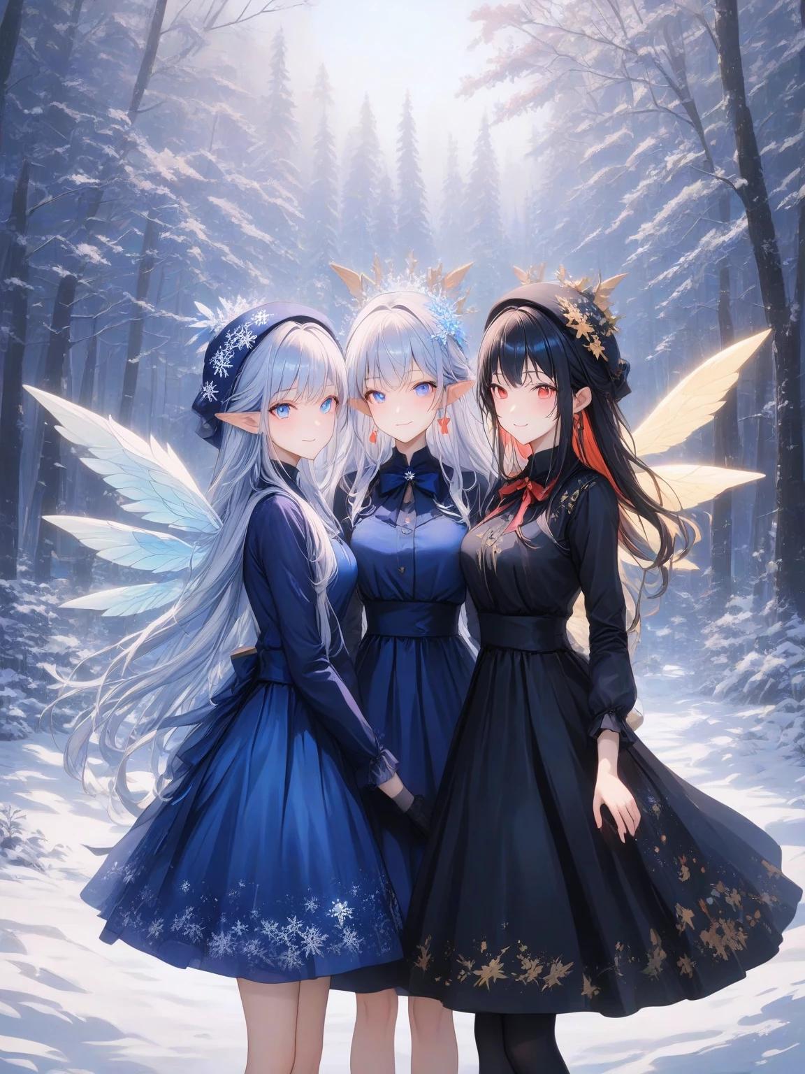 Winter forest fairies - Anna, Lilia and Rose thumbnail