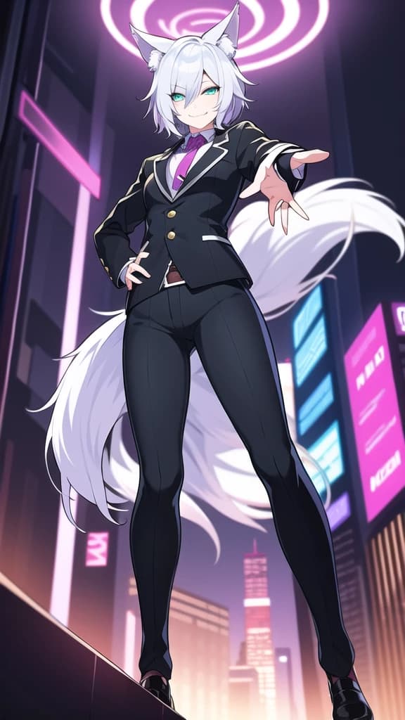 Max: The Sly Wolf Femboy of Neon Streets thumbnail