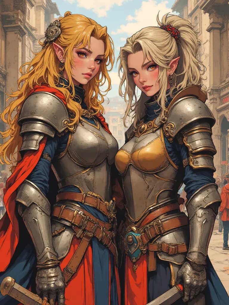 Elsa and Freya ( two elven knights ) thumbnail