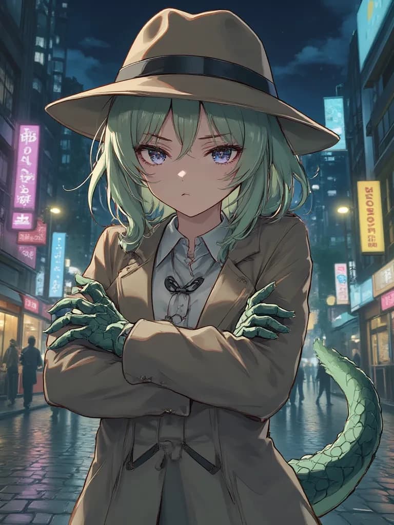 Detective Alligator Girl Therianthrope TG TF thumbnail