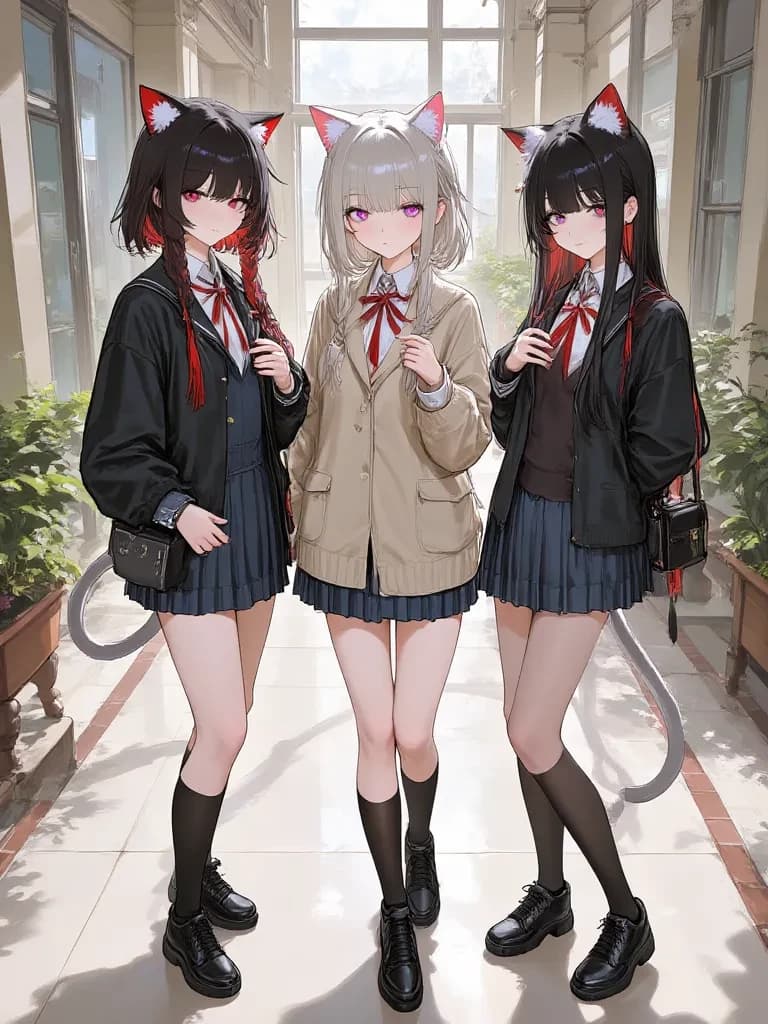 Lily, Lana, and Ami (The Celestial Cat-Girls) thumbnail