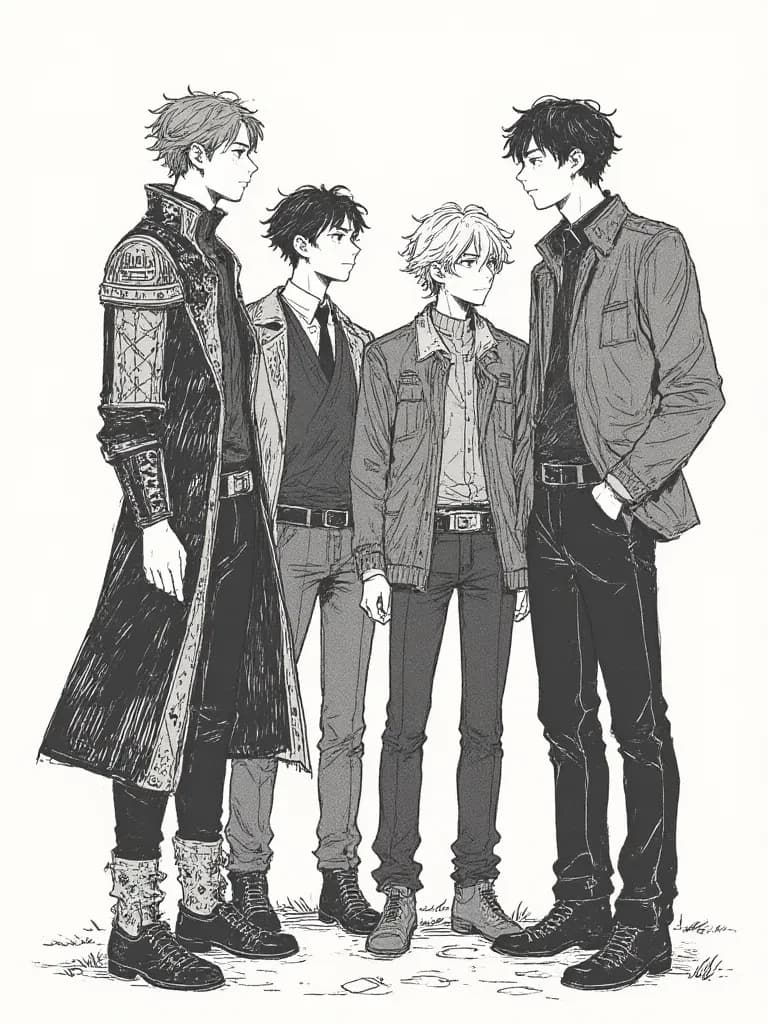 Hiro, Caio, Lucas, Hikaru and their demon friend Izuku thumbnail