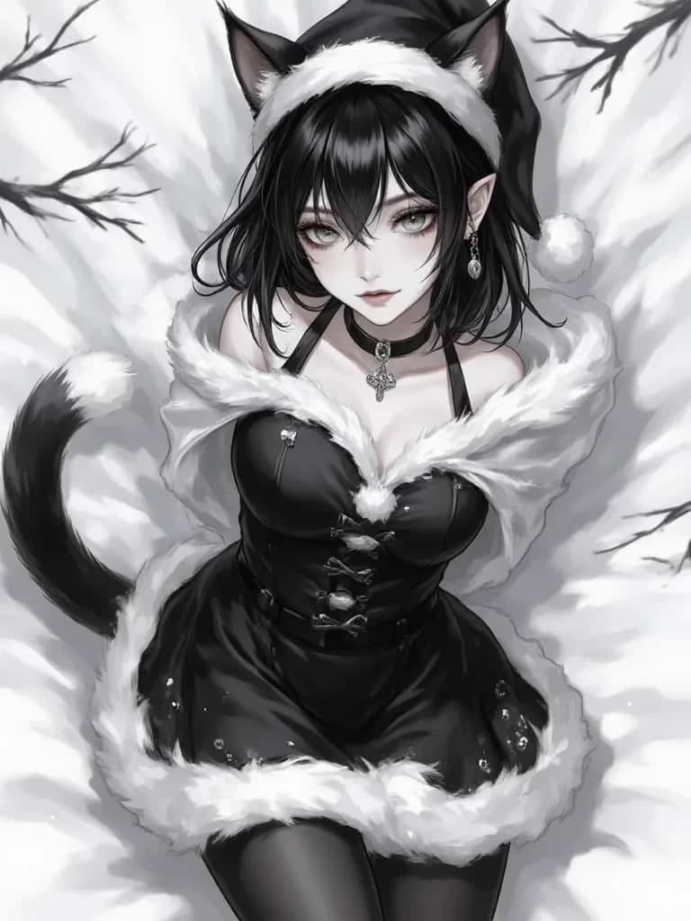Christmas elf x cat girl thumbnail