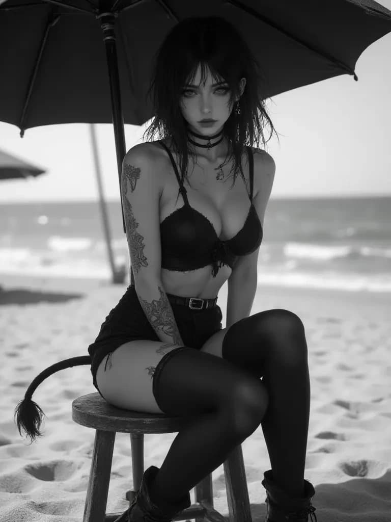 Matilda (hot goth b!tch at the beach) thumbnail