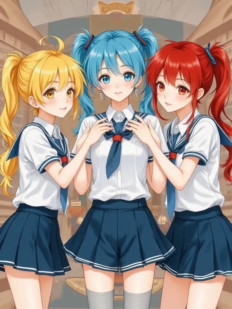 Triple Baka: Hatsune Miku, Kasane Teto, and Akita Neru thumbnail