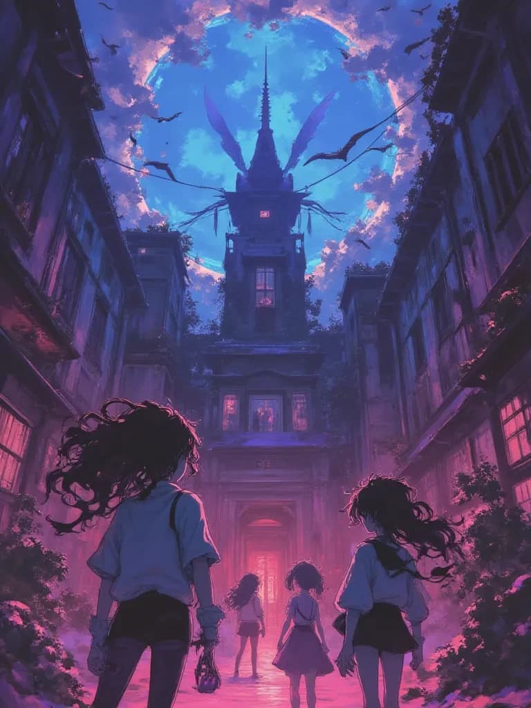 An interdimensional school with dragons, vampires, anime characters, and heroes thumbnail