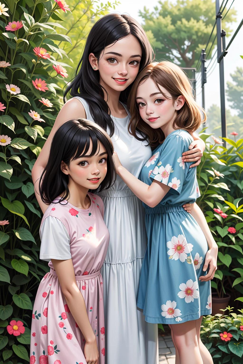 Mother Amelia and Daughters Selina and Melina thumbnail